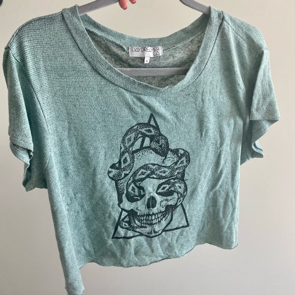 DAYDREAMER Blue Skull and Serpent Tee